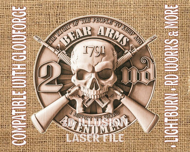 Second amendment 3d illusion & laser-ready files - 3DWave.us